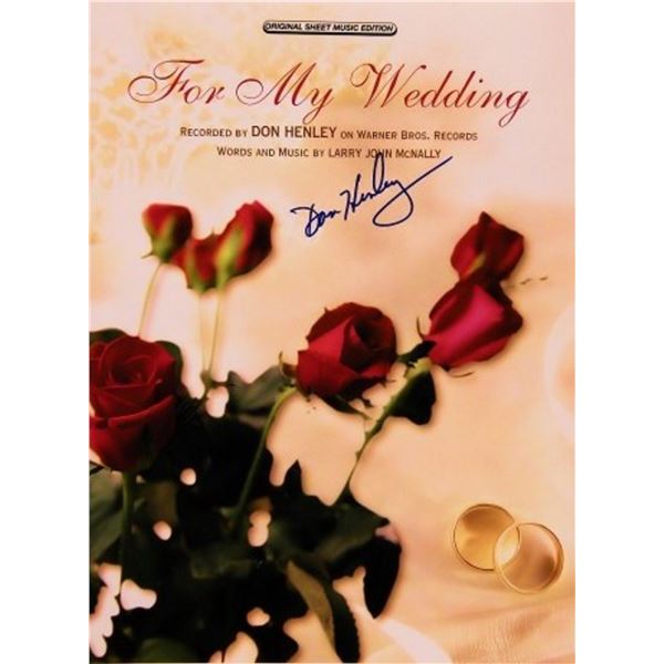 Don Henley signed sheet music