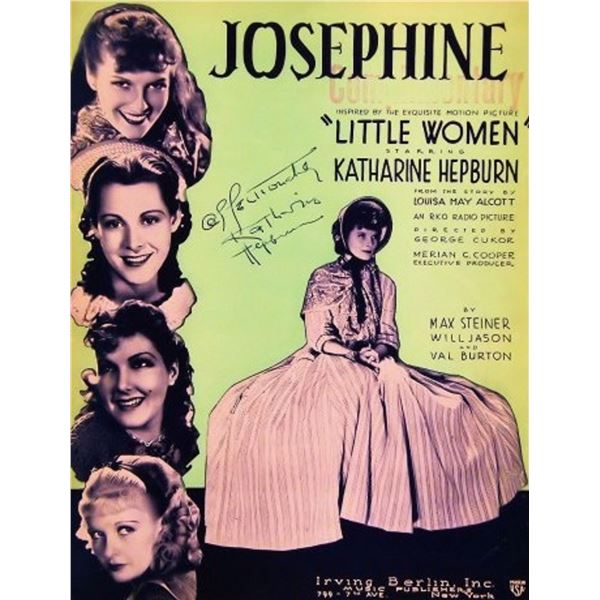 Katharine Hepburn signed sheet music