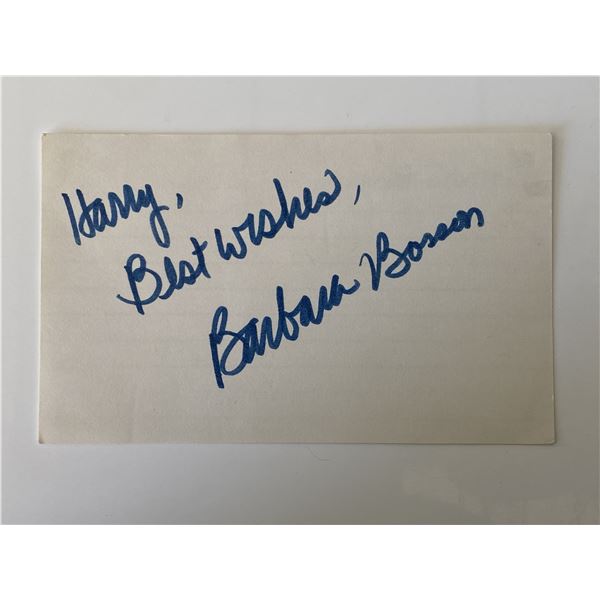 Barbara Bosson original signature