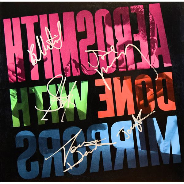 Aerosmith Done With Mirrors signed album
