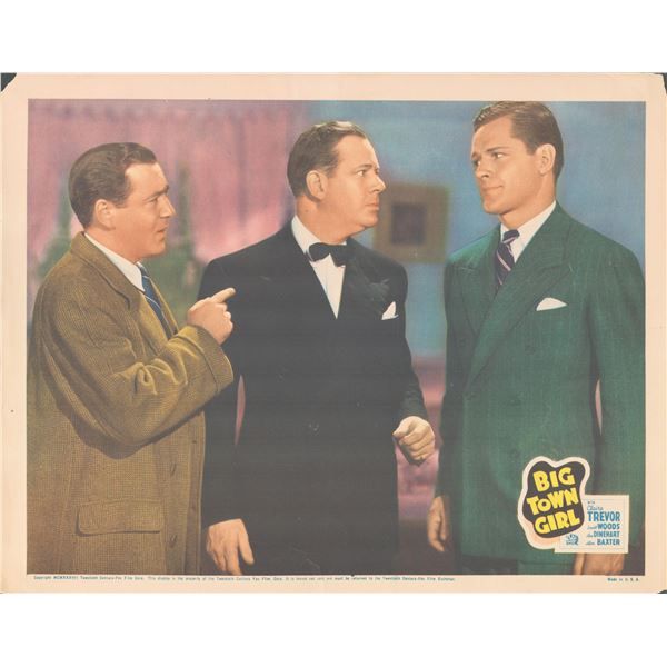 Big Town Girl 1937 original vintage lobby card