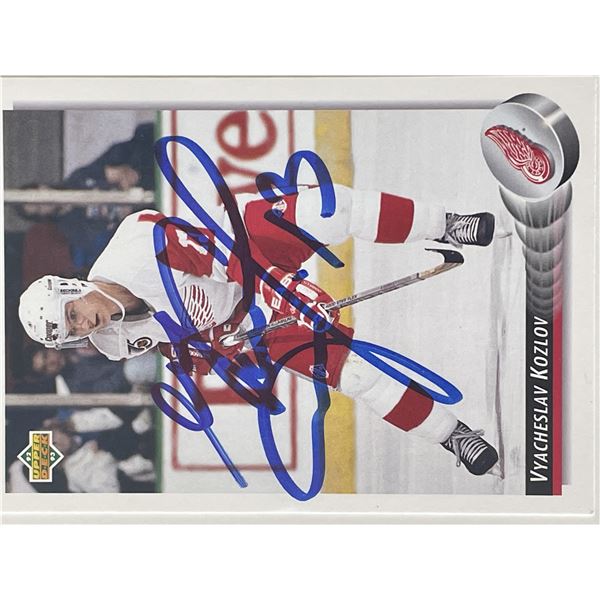 Detroit Red Wings Vyacheslav Kozlov 92-93 Upper Deck #294 signed trading card