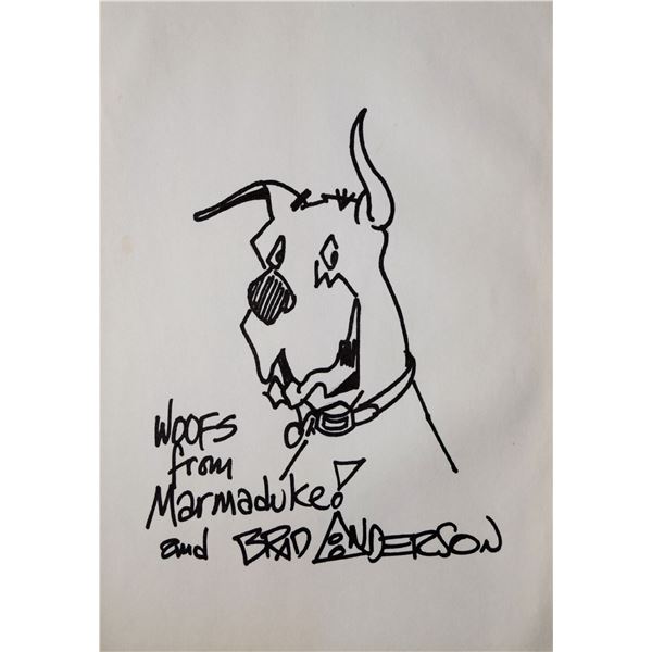 Brad Anderson drawn and signed sketch