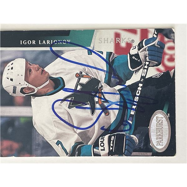San Jose Sharks Igor Larionov 1993 Upper Deck #185 signed trading card
