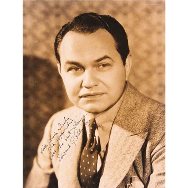 Edward G. Robinson signed portrait photo