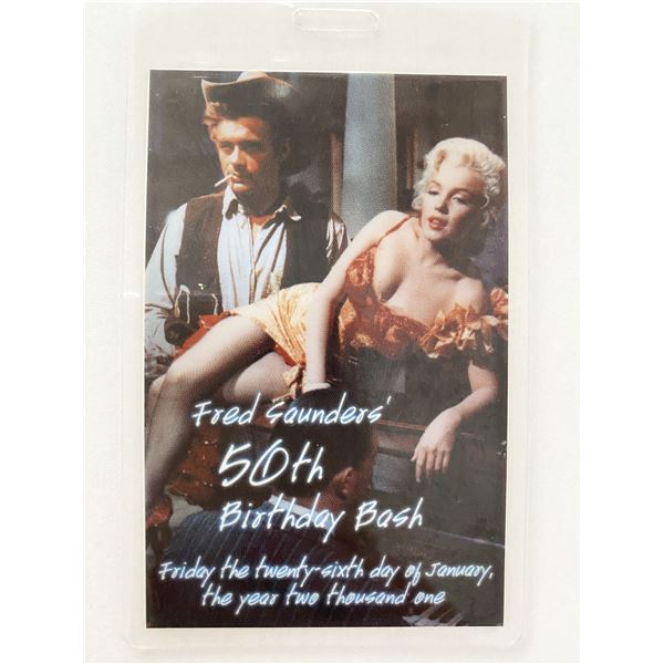 Fred Saunders' 50th Birthday Bash Guest Pass