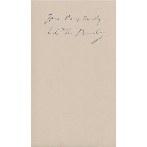 William McKinley signature cut. GFA Authenticated