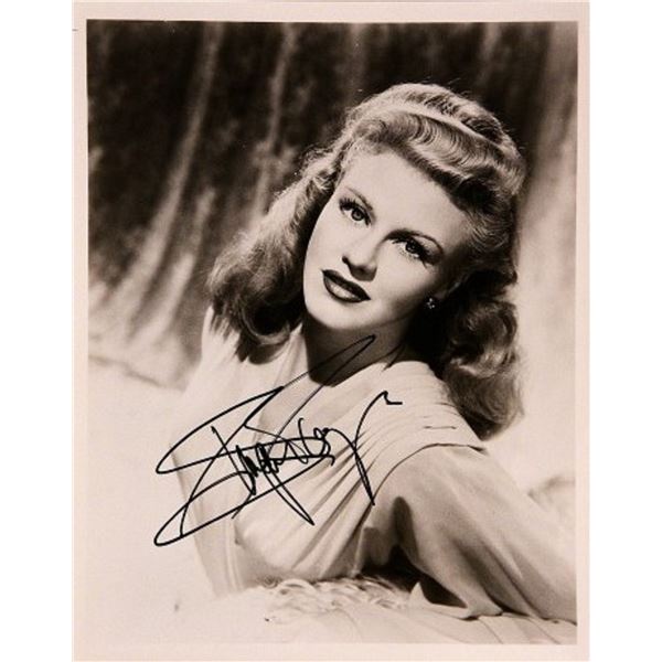 Ginger Rogers signed portrait photo