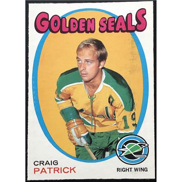 1971-72 O-PEE-CHEE CRAIG PATRICK (HOF) ROOKIE CARD