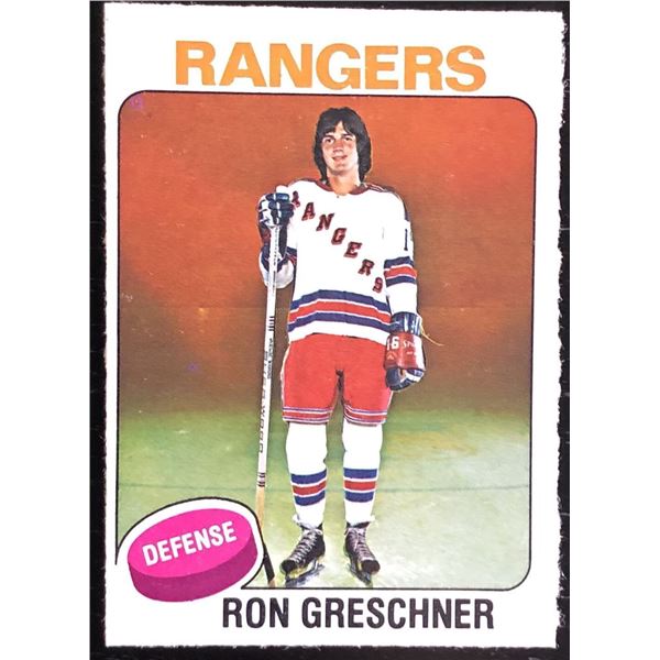1975-76 O-PEE-CHEE RON GRESCHNER ROOKIE CARD
