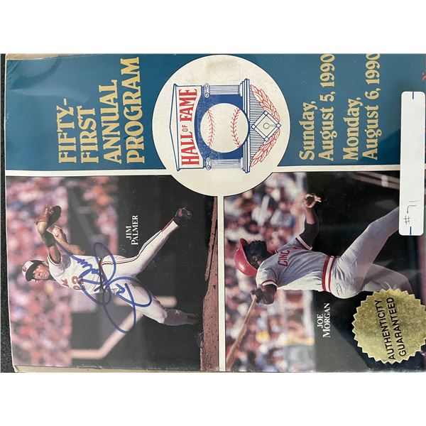 Jim Palmer signed 51st Hall of Fame program