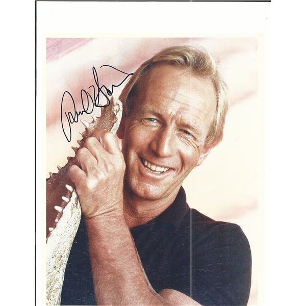 Paul Hogan signed Crocodile Dundee photo