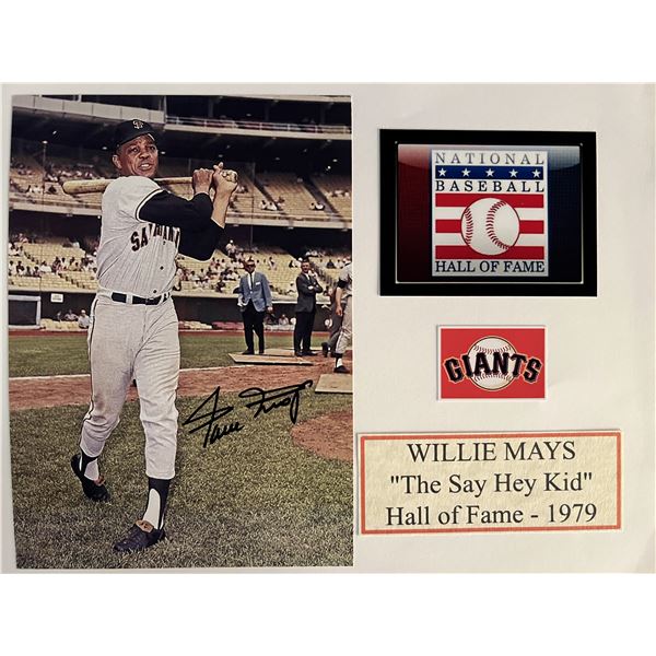 Willie Mays signed photo