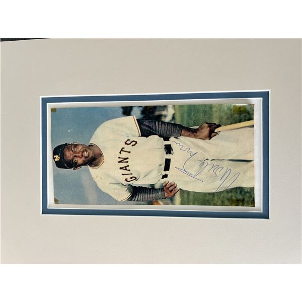 MLB Monte Irvin signed matted photo