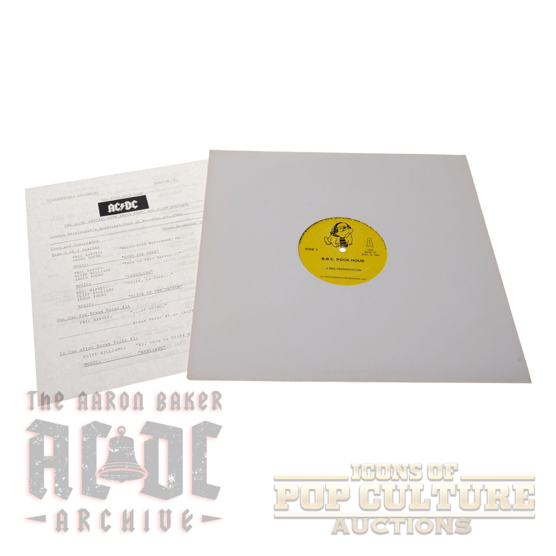 AC/DC - Rare US & BBC Rock Hour Radio Show LP - 3877