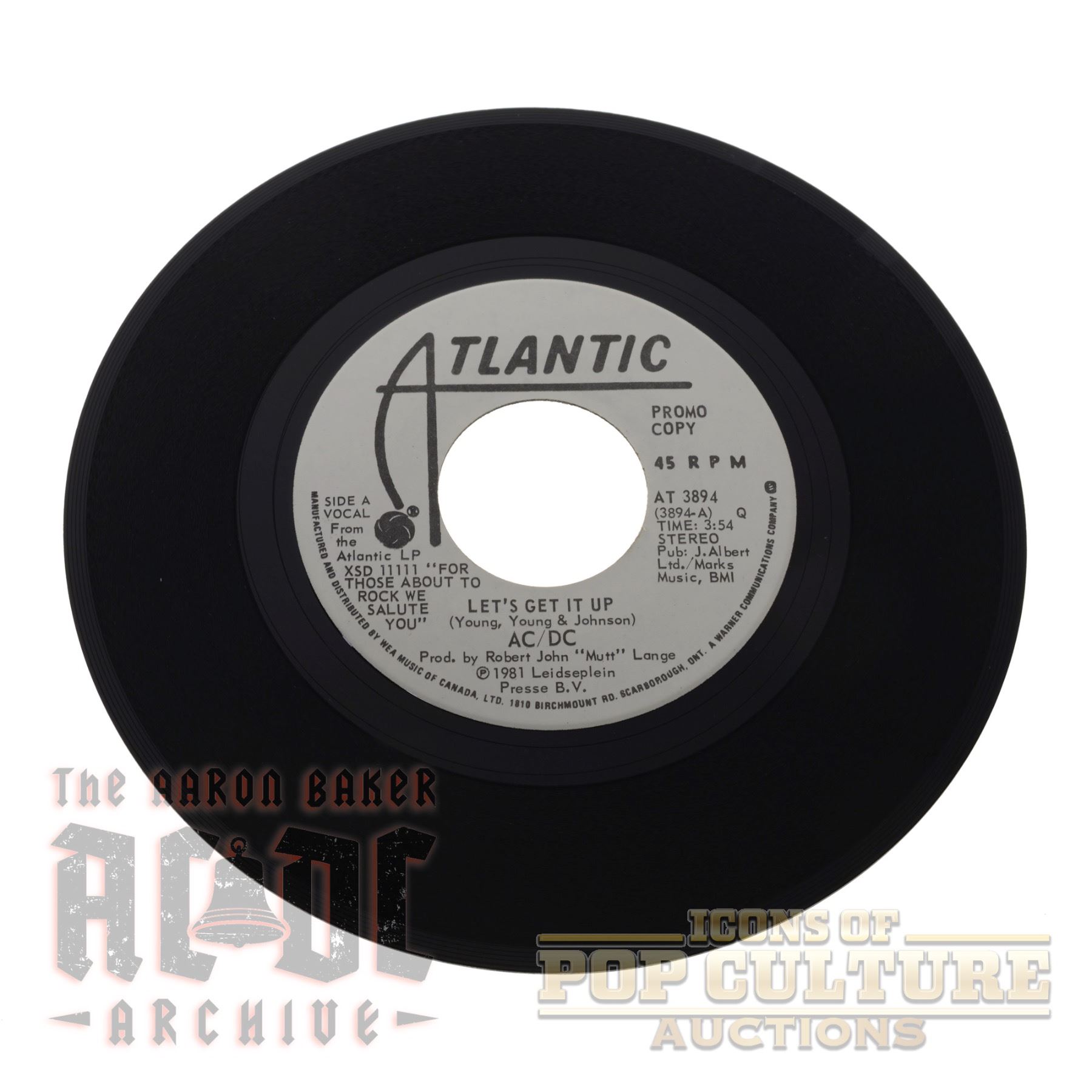 AC/DC - Rare Canadian Promotional 7