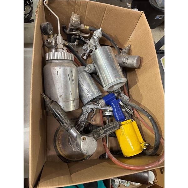 Box of auto body tools, sprayers, etc.