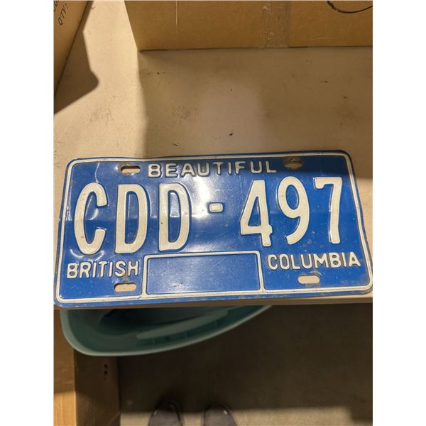 BC license plate
