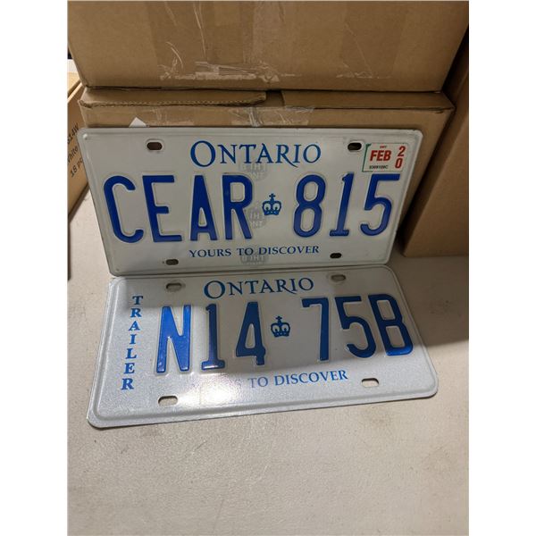 Ontario license plates