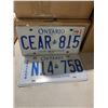 Image 1 : Ontario license plates
