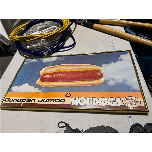 Canadian jumbo brand hotdog advertising