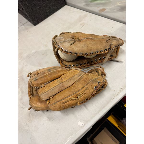 Ball gloves and balls