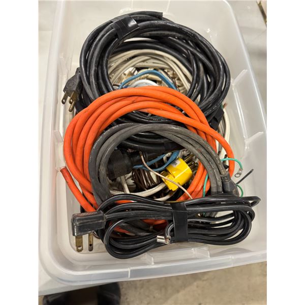 Assorted electrical cords