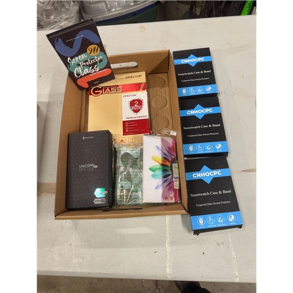 Smart watch case and band, phone, protectors, screen, protectors, etc.