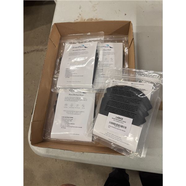 Large black face, masks reusable