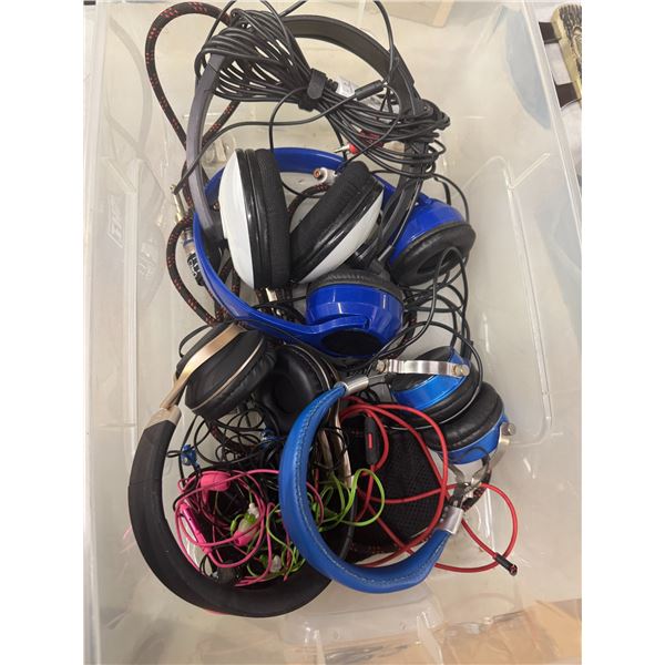 Assorted headphones