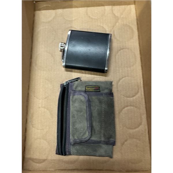 Flask and pouch