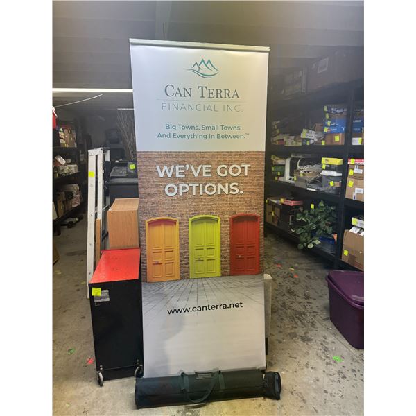 Travel display advertising sign