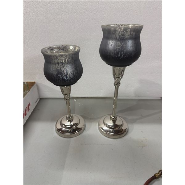 2 large votive of holders
