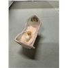 Image 2 : Miniature baby in  cradle signed