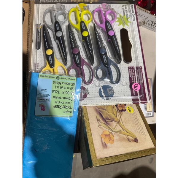 Fiskars crafting scissors and other items