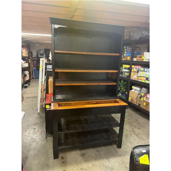 2 piece shelf  47 1/2" x 21 1/2" 81 inches tall