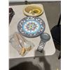 Image 1 : Spoon rest two plates and dish brushes
