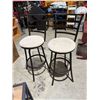 Image 1 : Pair of swivel stools 28. 5  inches to seat