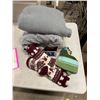 Image 1 : Blankets, socks, and toque