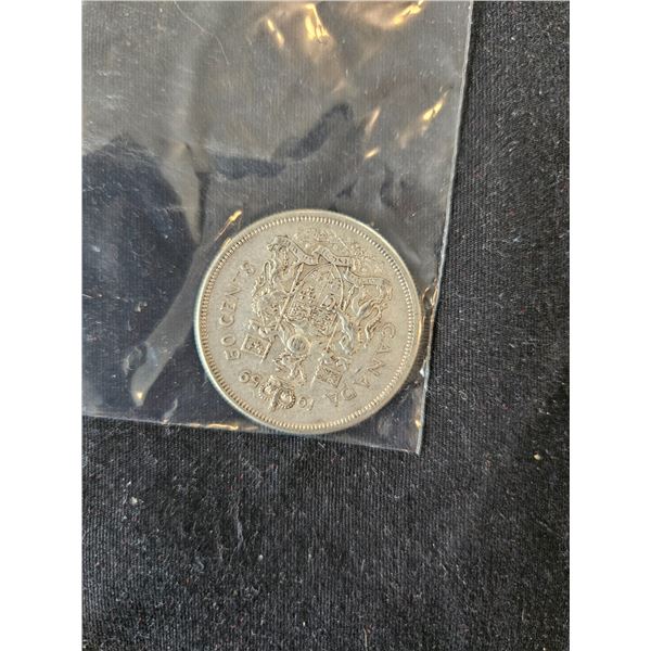 1959 Silver 50 cent coin