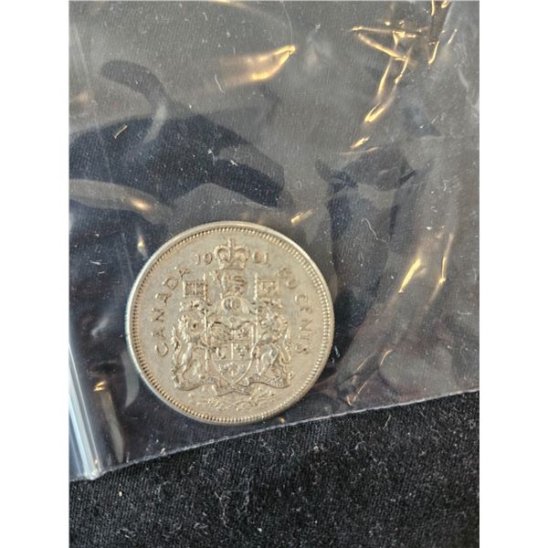 1961 Silver 50 cent coin