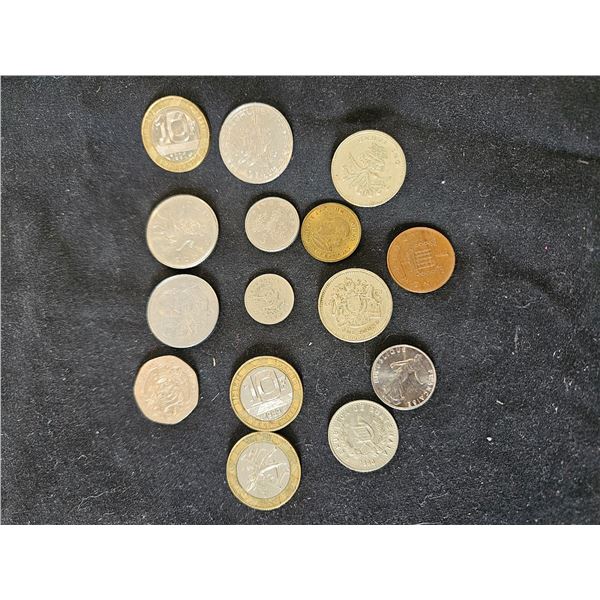 Assorted coins