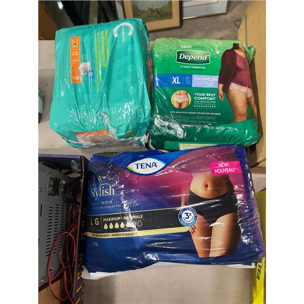 lot of Tena/depends underwear