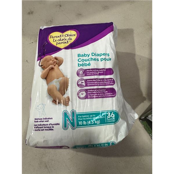 Baby diapers, new package