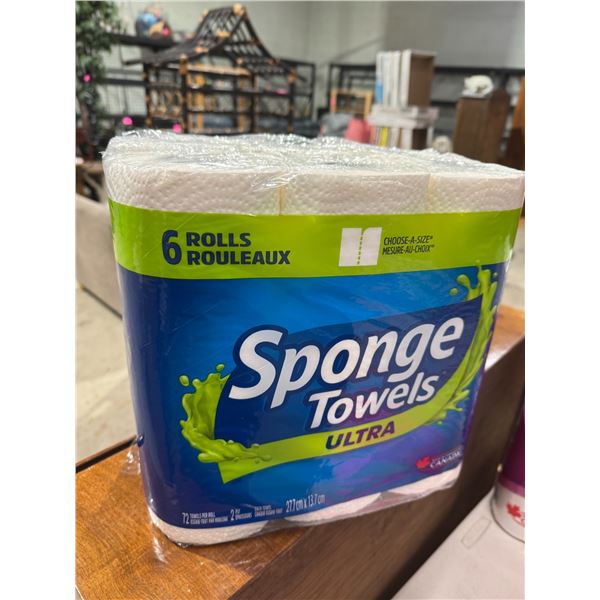 Sponge towel towels, ultra six rolls