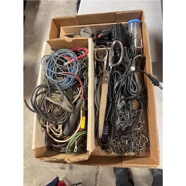 Miscellaneous cords, scissors, etc.