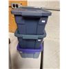 Image 1 : Empty storage bins with lids