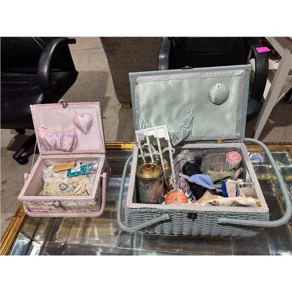 Sewing baskets and content