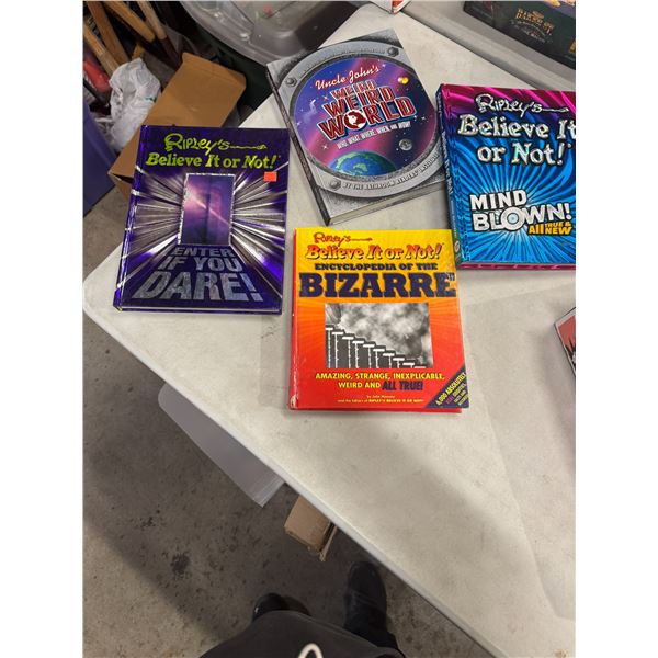 Ripleys  believe it or not books and uncle John's bathroom book