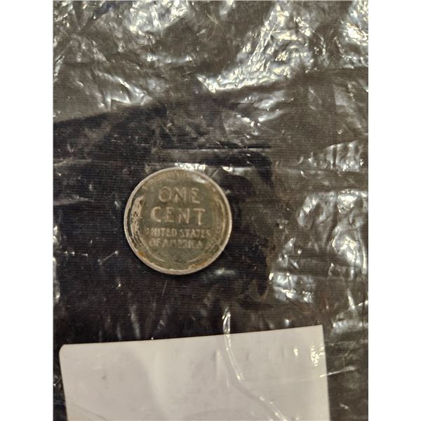 1943 USA wartime steel 1 cent coin